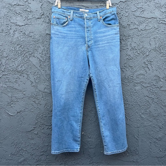 Levi's Ribcage Straight Ankle Jeans Size 32 - Picture 4 of 9